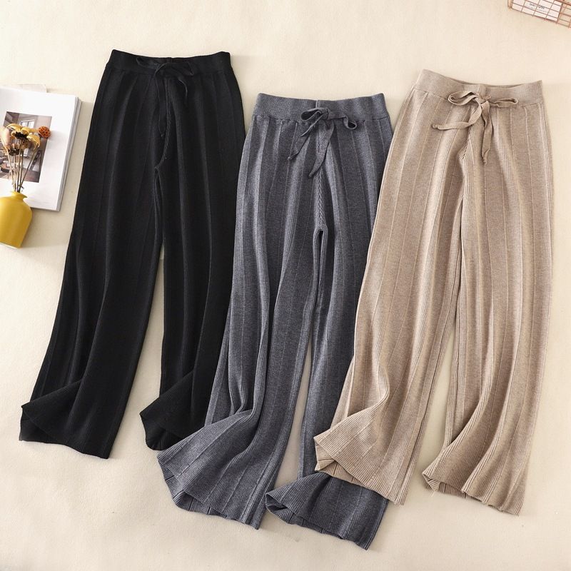 Women's Daily Street Simple Style Solid Color Full Length Casual Pants Straight Pants
