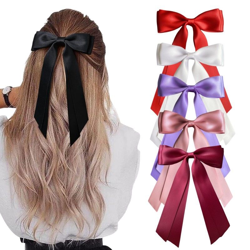 Kid'S Simple Style Bow Knot Mixed Materials Handmade Hair Clip