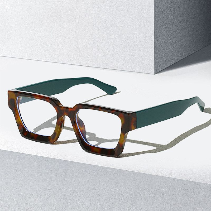 Simple Style Color Block Pc Square Full Frame Optical Glasses