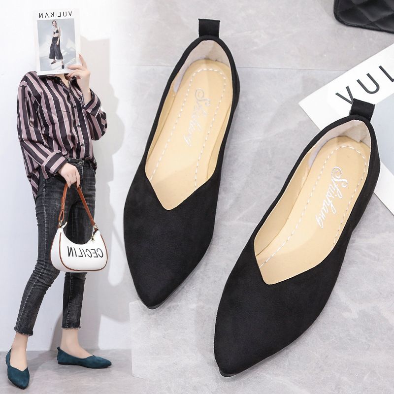 Women's Casual Solid Color Point Toe Flats