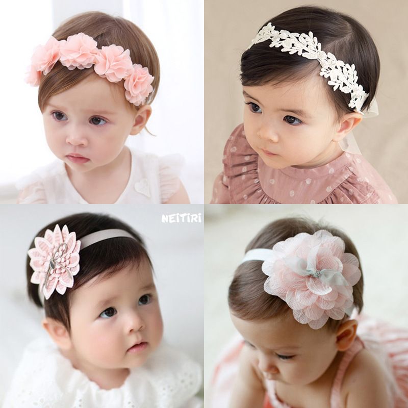 Enfants Sucré Fleur Chiffon Bande De Cheveux