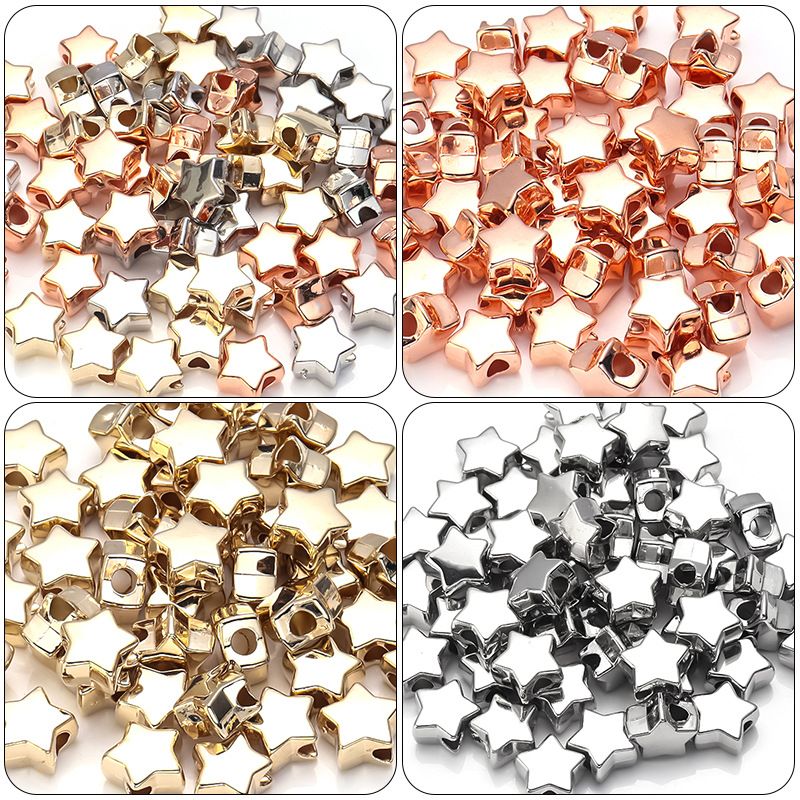 100 Pcs/package 50 Pcs/package Cute Pentagram Ccb Plating Jewelry Accessories