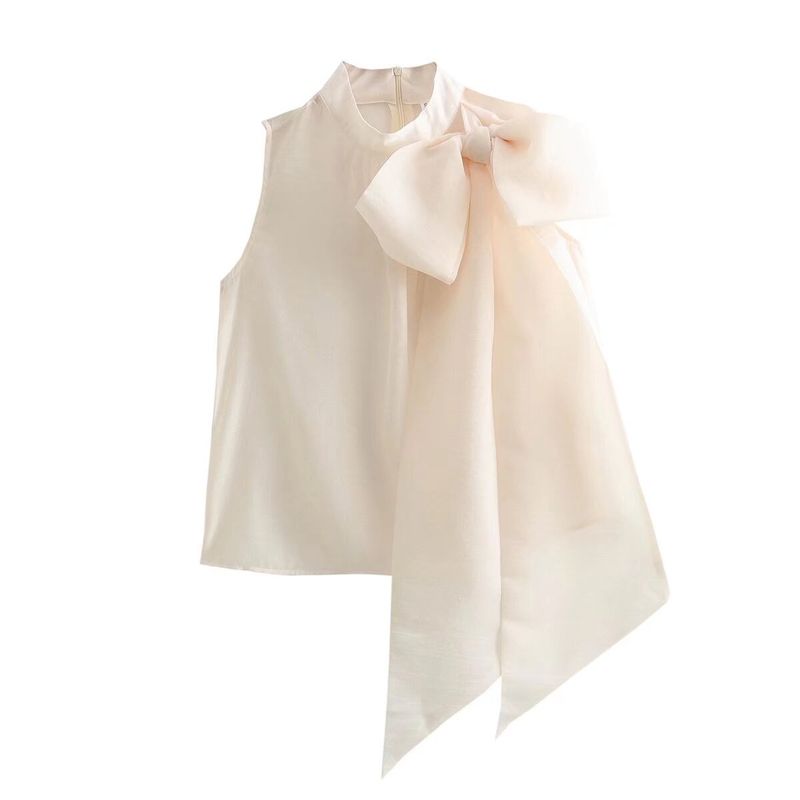 Women's Blouse Long Sleeve Blouses Bowknot Elegant Solid Color