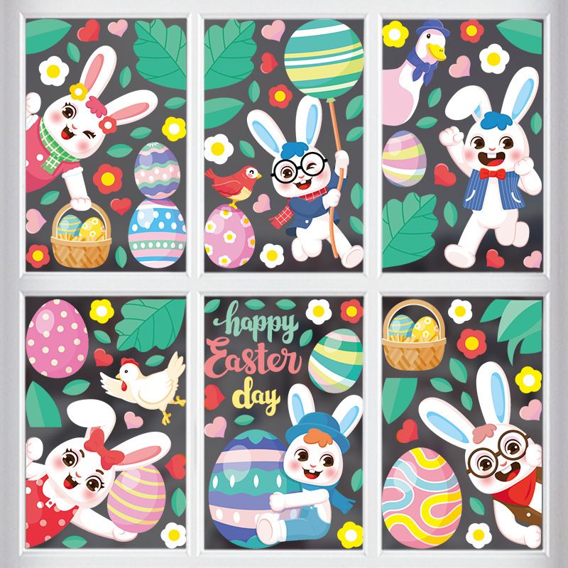 Cute Rabbit Plastic Wallpapers Wall Sticker