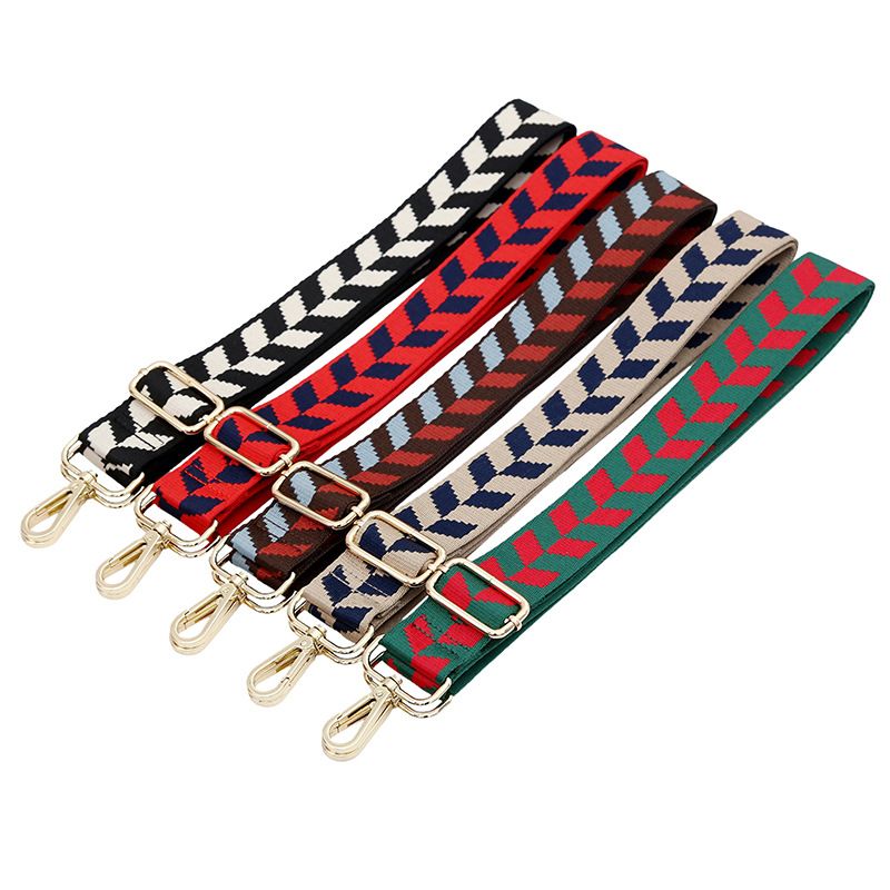 Polyester Color Block Bag Strap