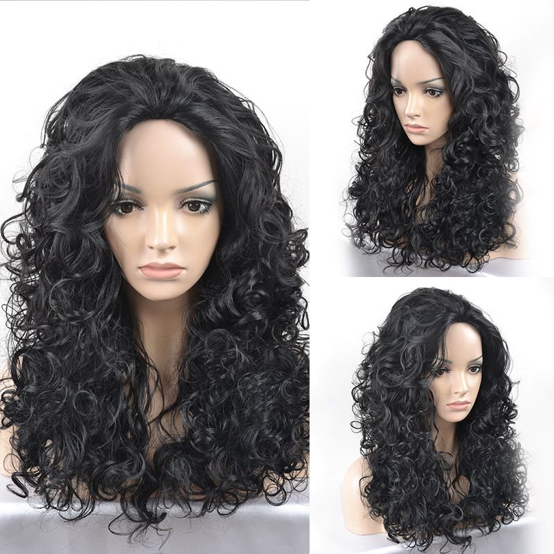 Women's Elegant Sexy Casual Party Stage High Temperature Wire Long Curly Hair Wig Net