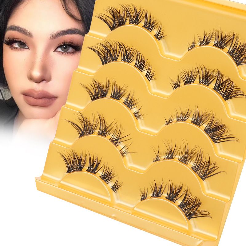 Vacation Classic Style Solid Color Artificial Fiber False Eyelashes 1 Set
