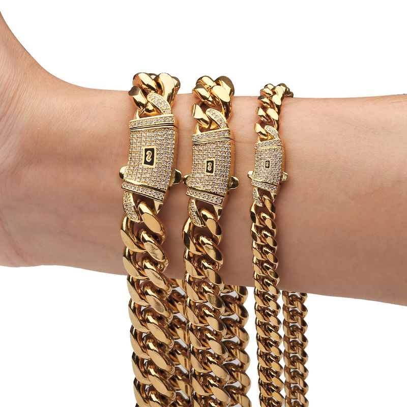 Streetwear Solid Color Stainless Steel Bracelets Necklace