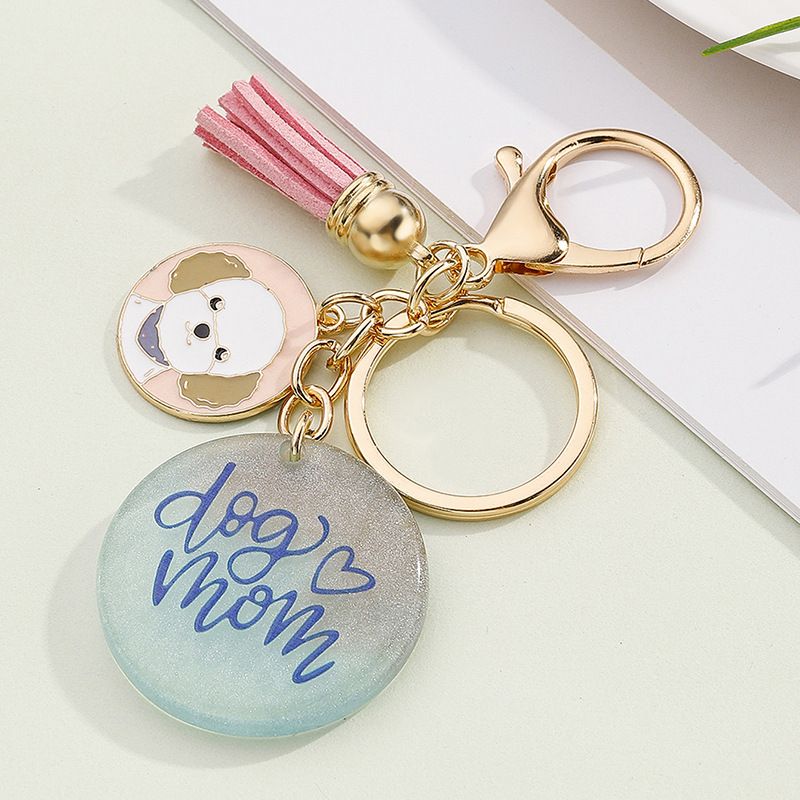Cute Letter Resin Mother's Day Unisex Keychain