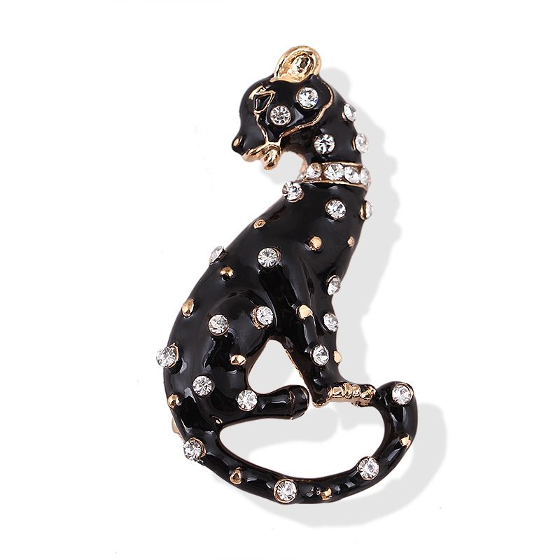 Ig Style Elegant Leopard Alloy Plating Inlay Rhinestones Unisex Brooches