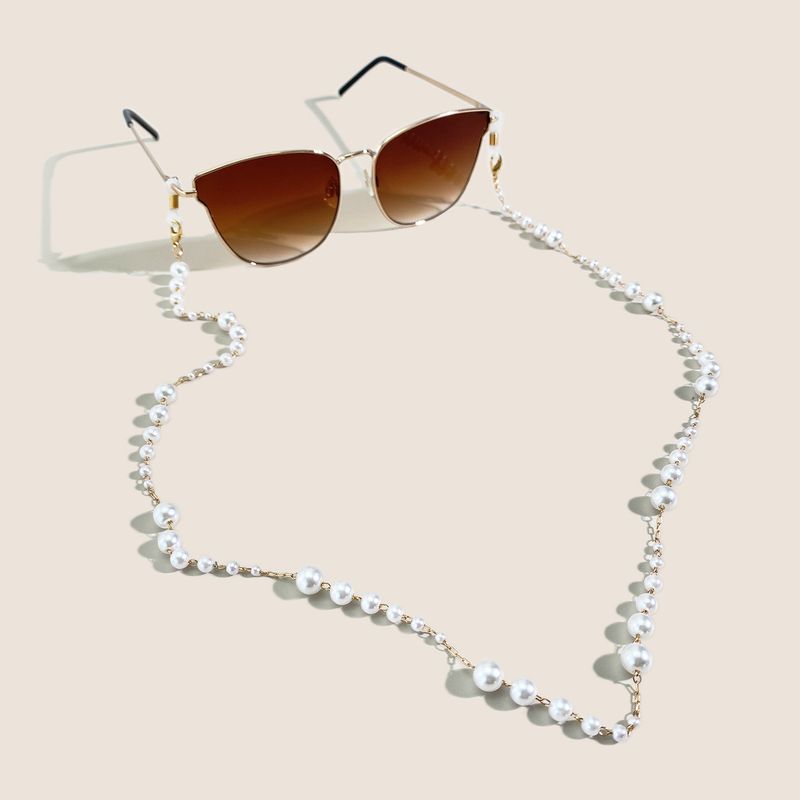 Lady Pearl Pvc Copper Women's Glasses Chain