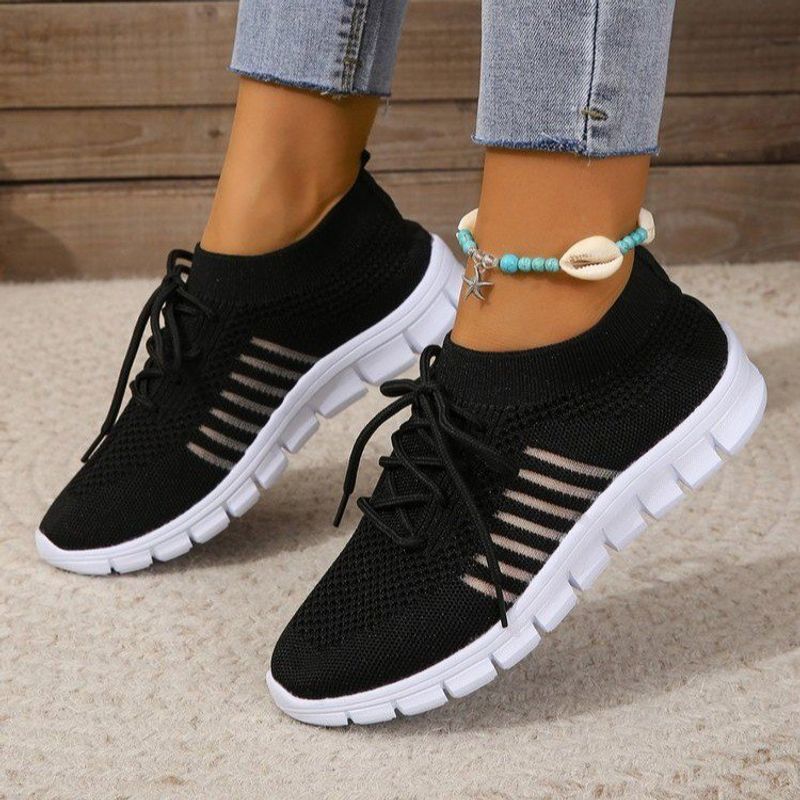 Women's Basic Solid Color Round Toe Sports Shoes