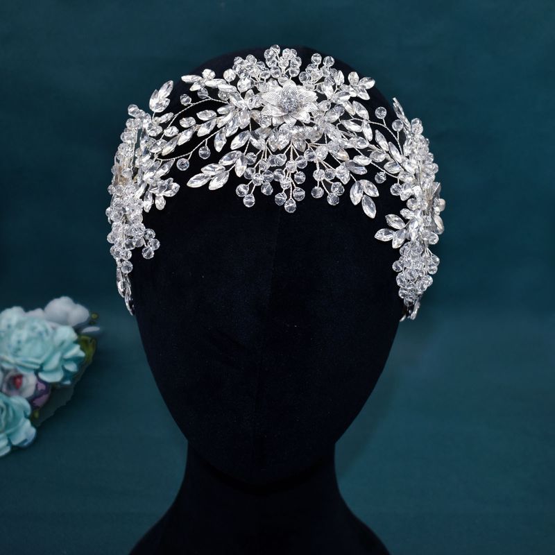 Frau Original Design Blume Strass Handgemacht Haarband Party-kopfbedeckungen