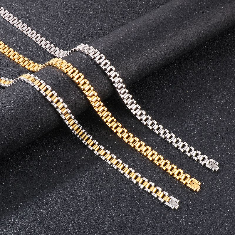 Stainless Steel 18K Gold Plated Hip-Hop Plating Geometric Necklace