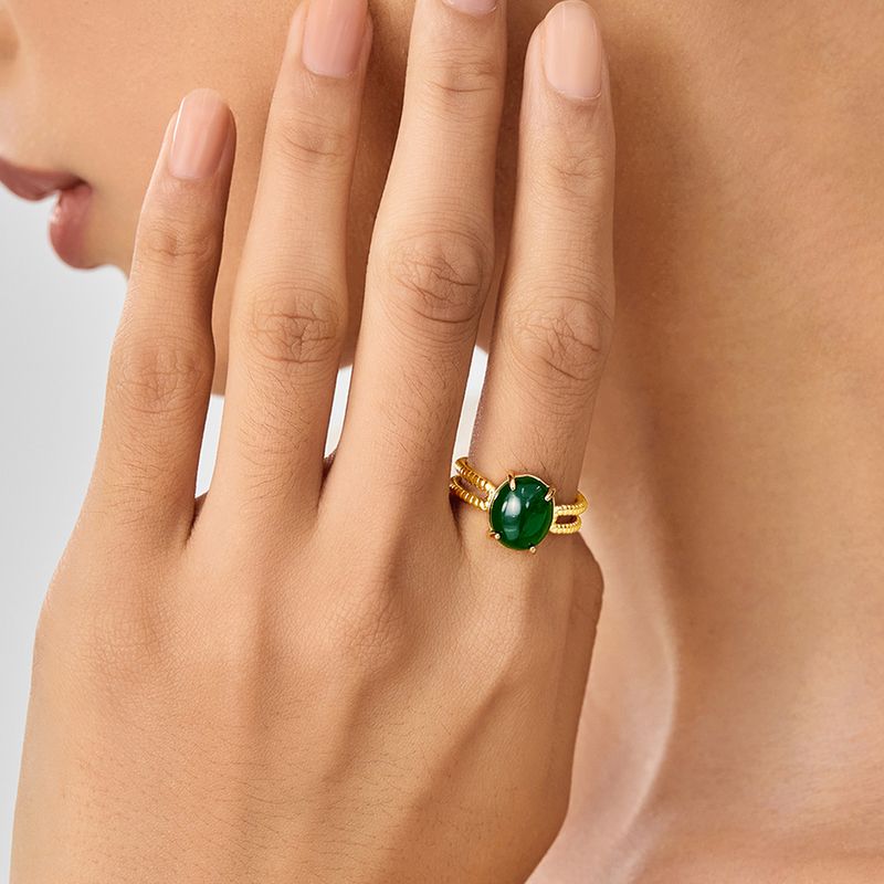 Simple Style Oval Copper Zircon Women's Adjustable Ring