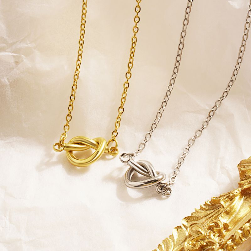 Elegant Simple Style Geometric Stainless Steel Plating 18k Gold Plated Necklace