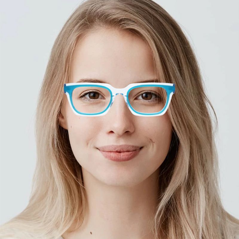 Retro Stripe Ac Square Full Frame Optical Glasses