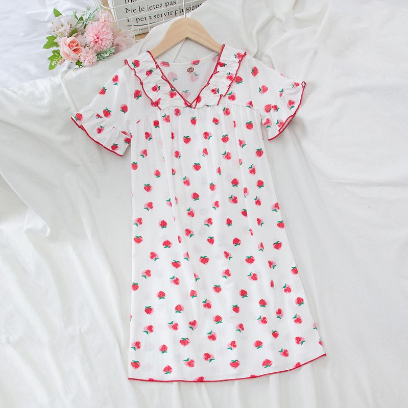 Simple Style Classic Style Color Block Cotton Girls Dresses