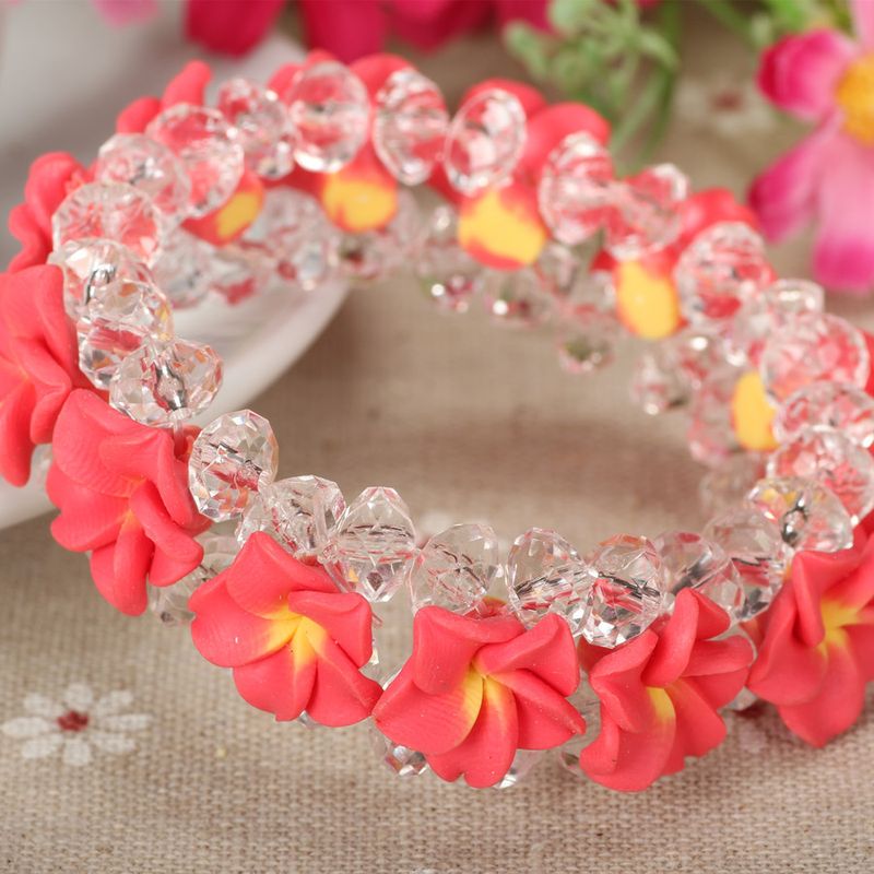 Élégant Style Simple Fleur Argile Molle Femmes Bracelets