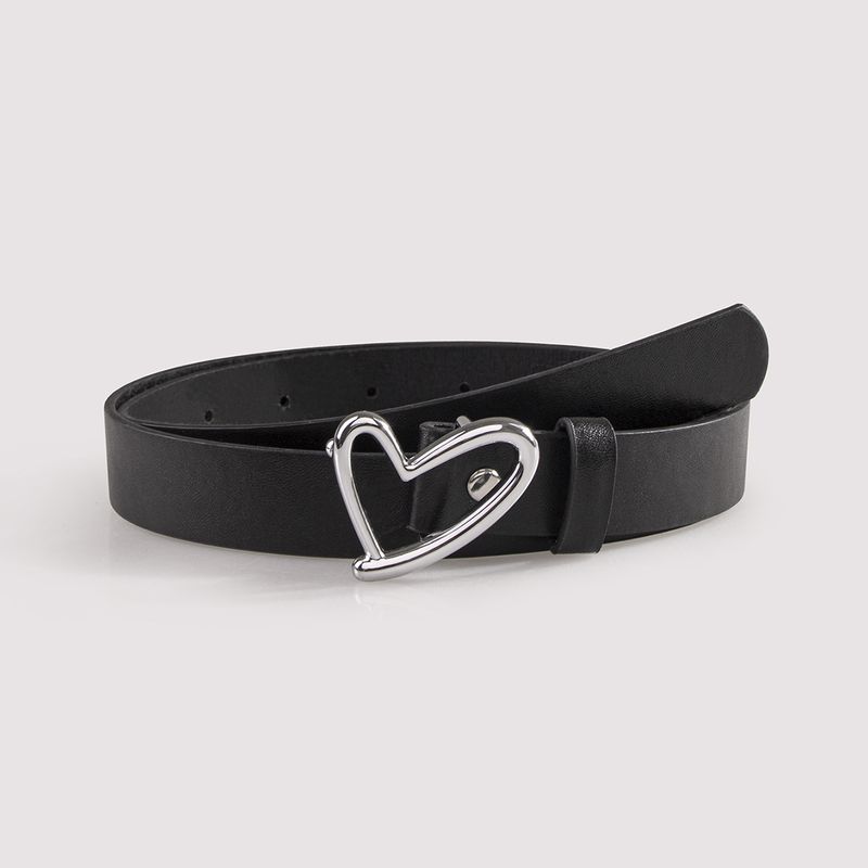 Ig Style Heart Shape Pu Leather Alloy Plating Women's Leather Belts