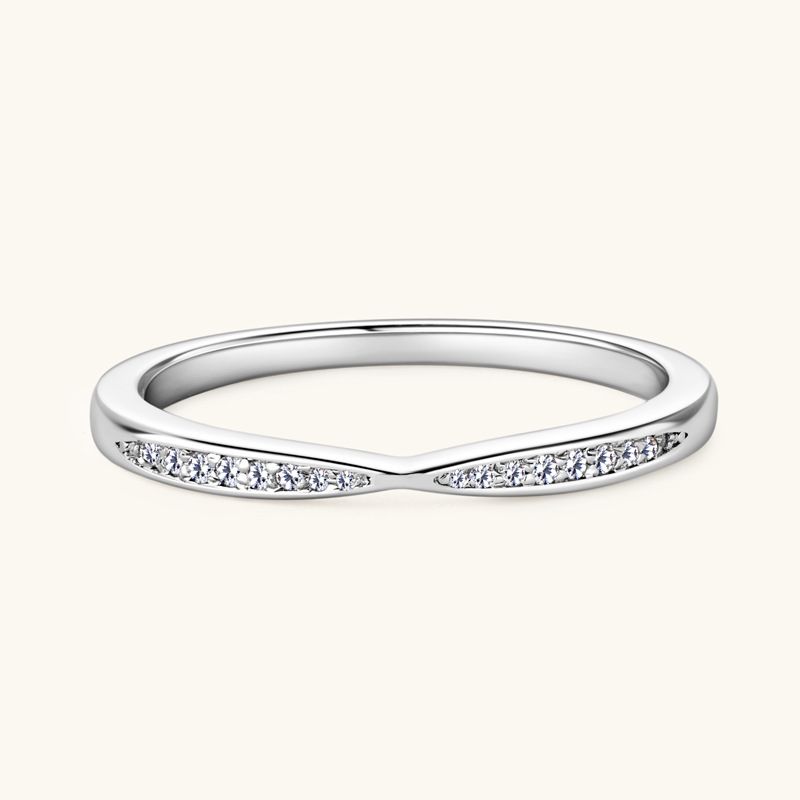 Einfacher Stil Geometrisch Sterling Silber Gra Überzug Inlay Moissanit Ringe