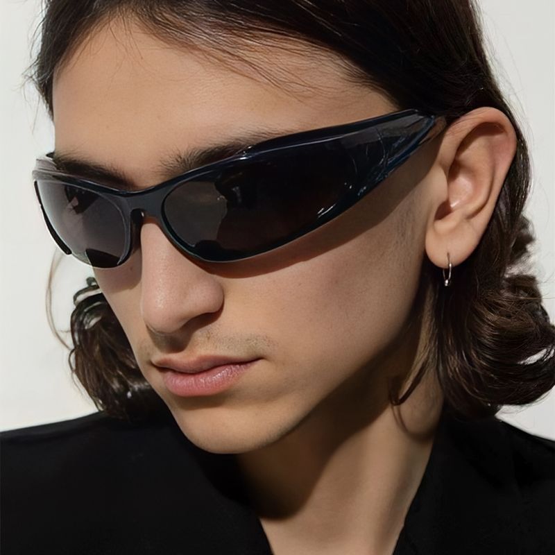 Streetwear Cool Style Geometric Pc Oval Frame Full Frame Women's Sunglasses