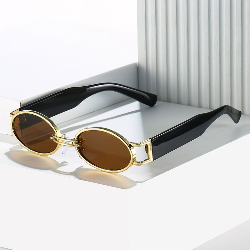 Hip-hop Streetwear Geometric Pc Oval Frame Full Frame Women's Sunglasses