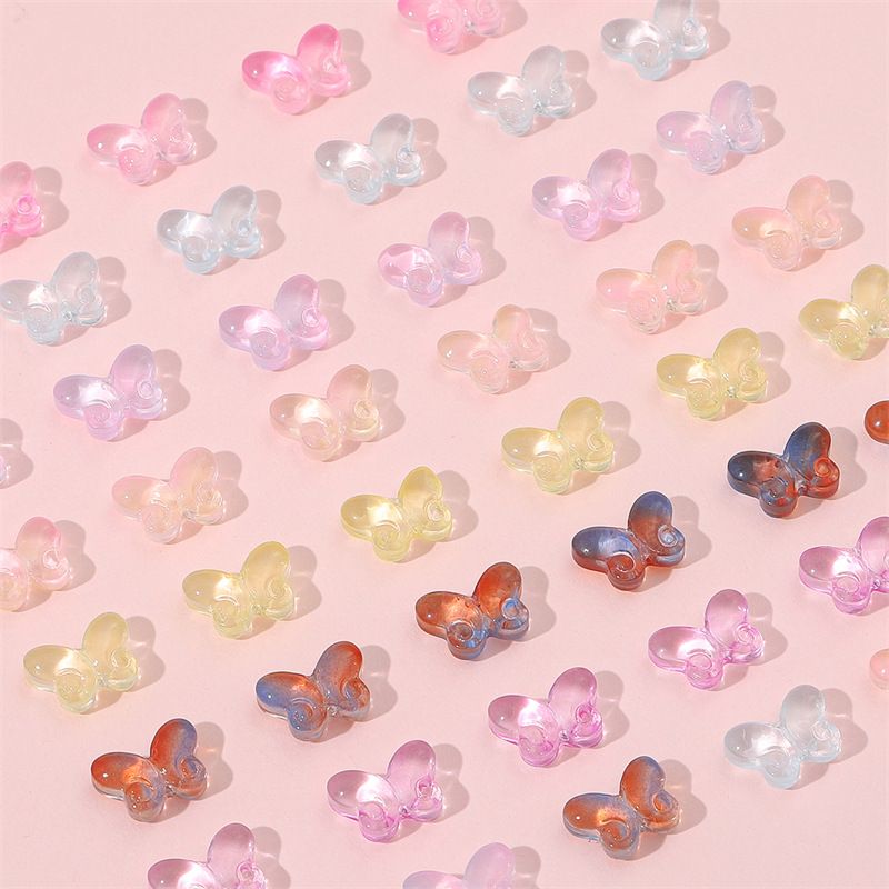 20 Pieces 10 * 14mm Hole 1~1.9mm Glass Butterfly Beads