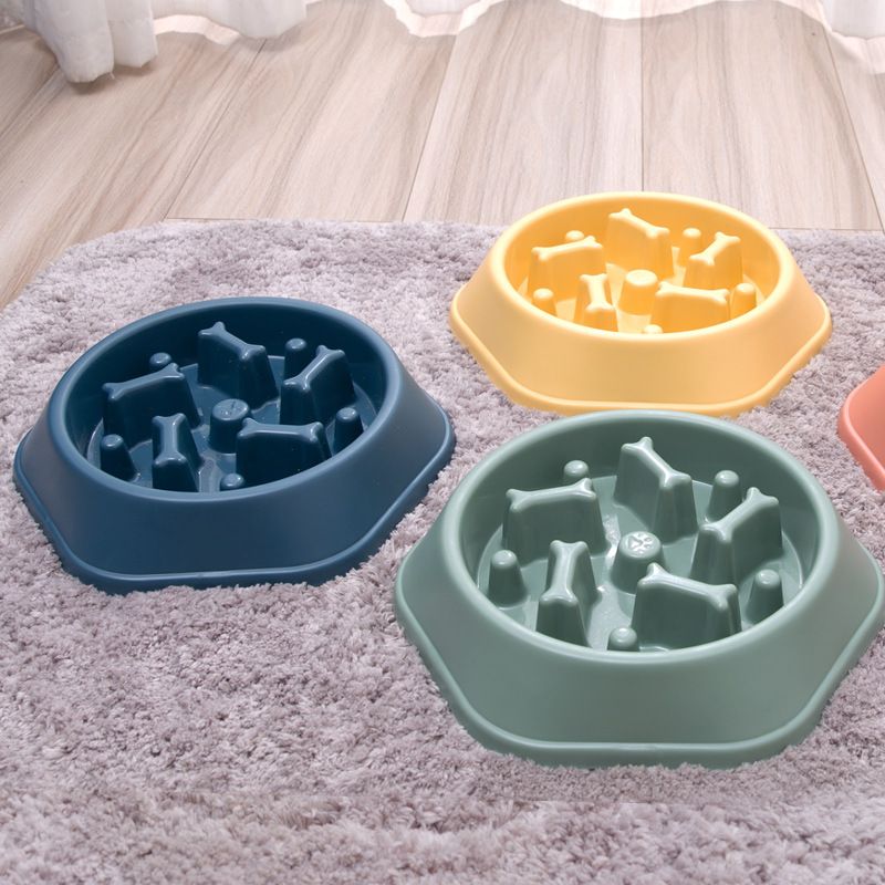 Simple Style Classic Style Plastic Solid Color Pet Tableware