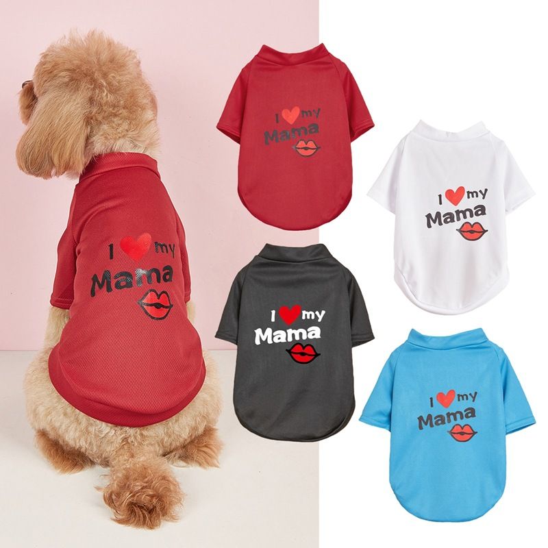 Simple Style Polyester Letter Heart Shape Pet Clothing