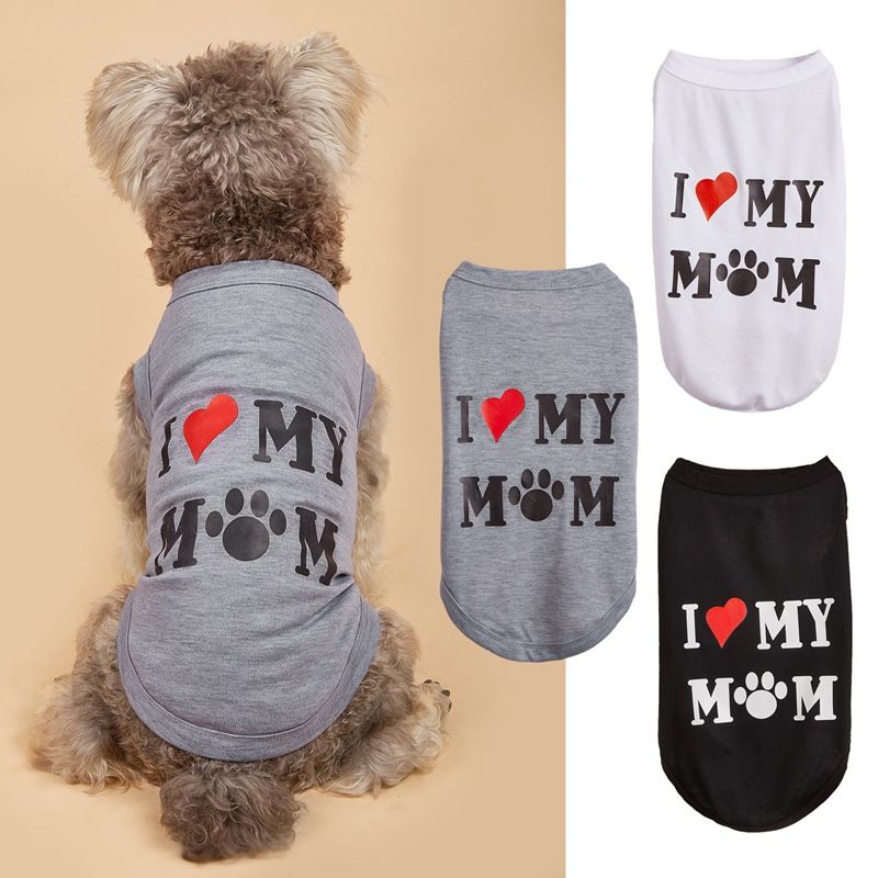 Cute Polyester Letter Heart Shape Pet Clothing