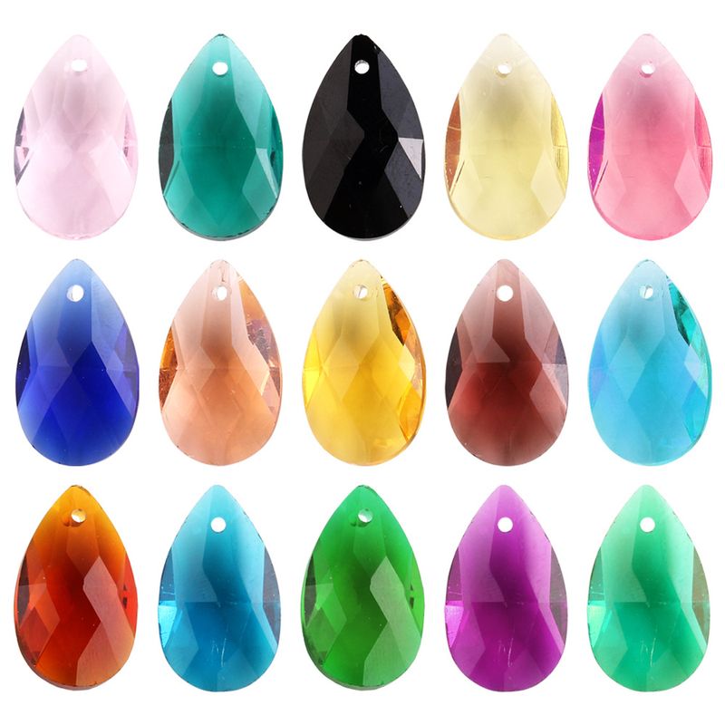 20 Pcs/package Simple Style Water Droplets Crystal Polishing Jewelry Accessories