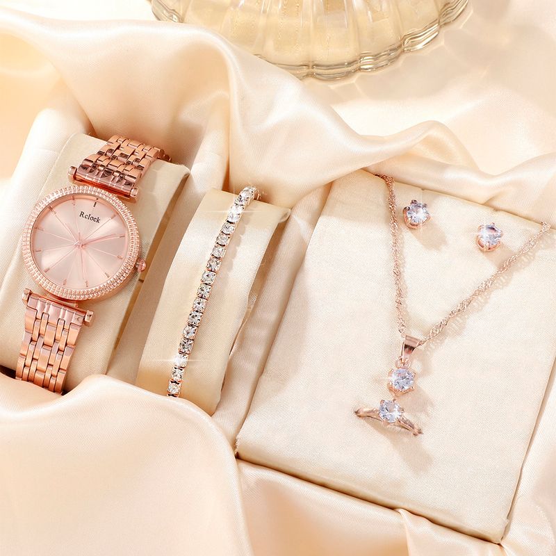 Casual Cute Luxurious Solid Color Folding Buckle Buckle Quartz Women's Watches
