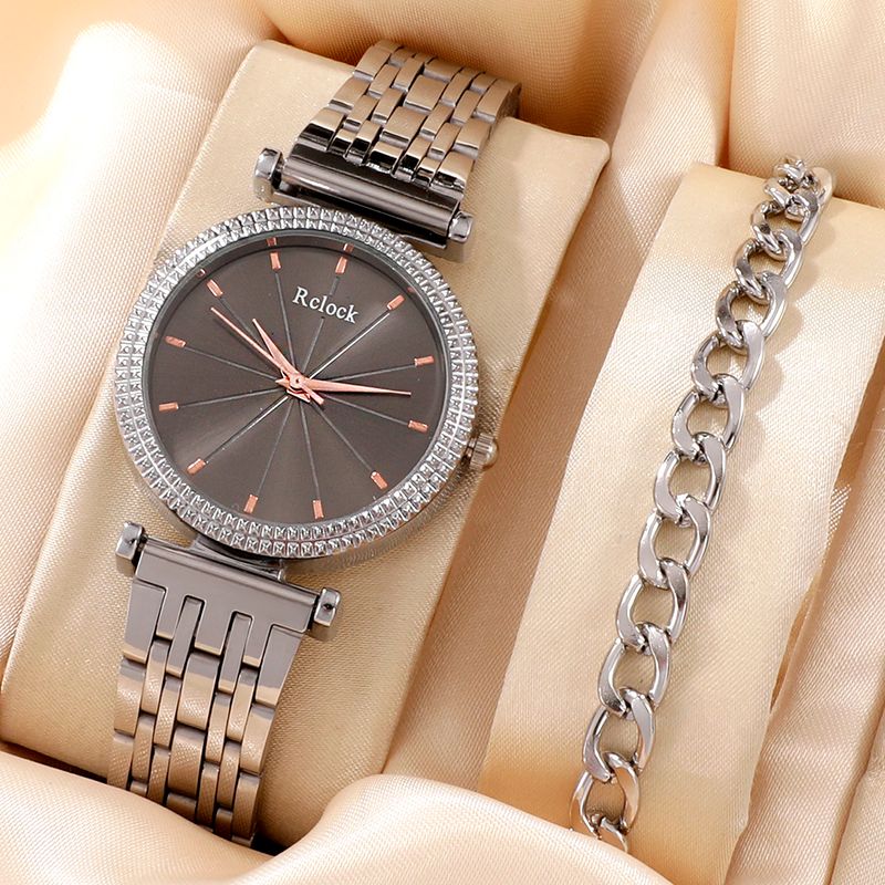 Casual Elegant Luxurious Solid Color Folding Buckle Quartz Women's Watches