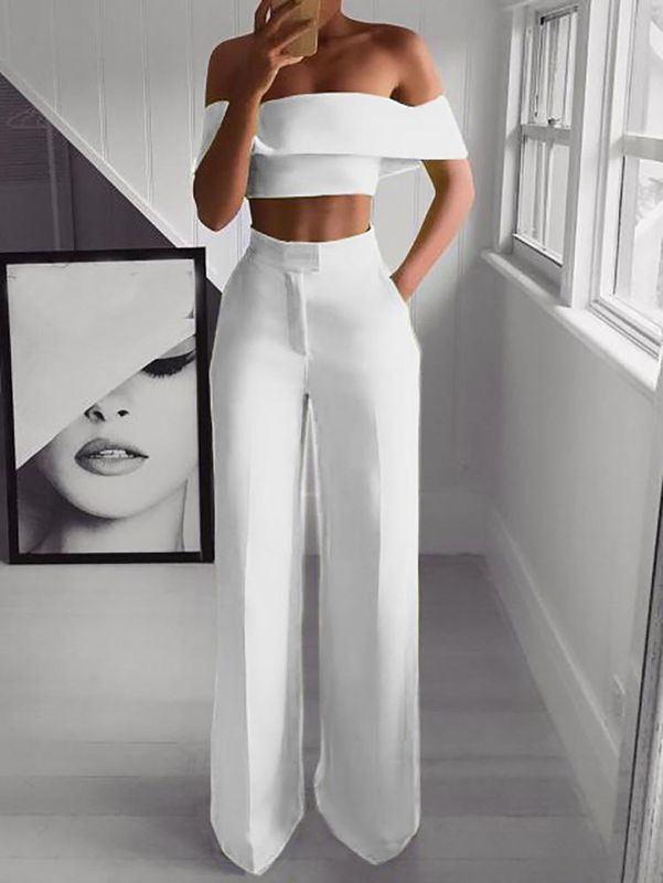 Daily Street Women's Sexy Solid Color Polyester Pants Sets Pants Sets