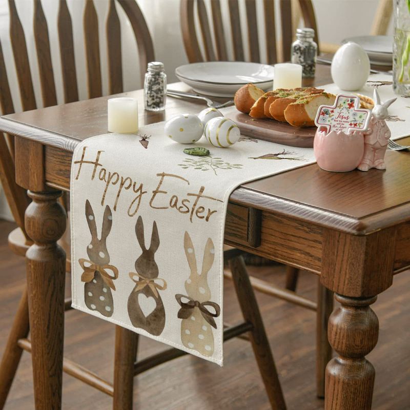 Easter Pastoral Rabbit Letter Linen Tablecloth