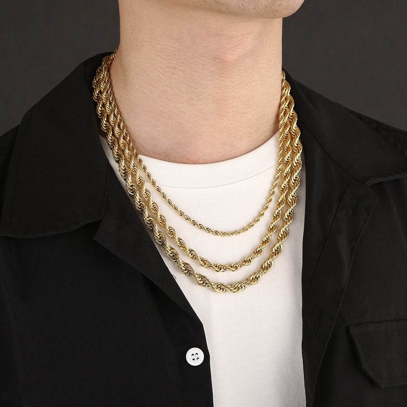 Titan Stahl 18 Karat Vergoldet Einfacher Stil Geometrisch Halskette