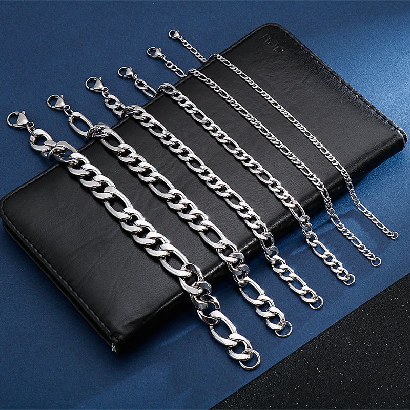 Simple Style Geometric Titanium Steel Plating 18K Gold Plated Unisex Bracelets