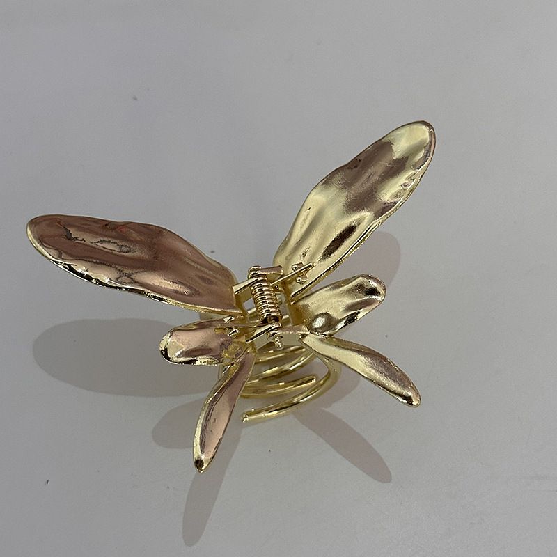 Women's Sweet Cool Style Butterfly Metal Plating Hair Claws