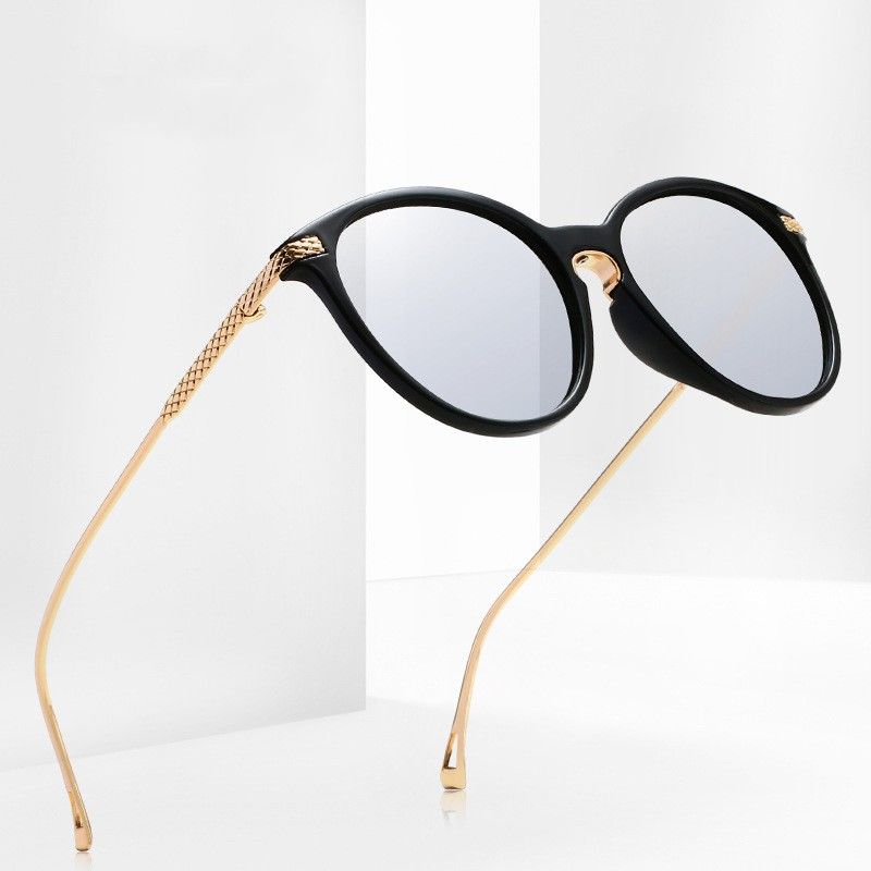 Einfacher Stil Einfarbig Pc Runder Rahmen Vollbild Sonnenbrille Der Frauen
