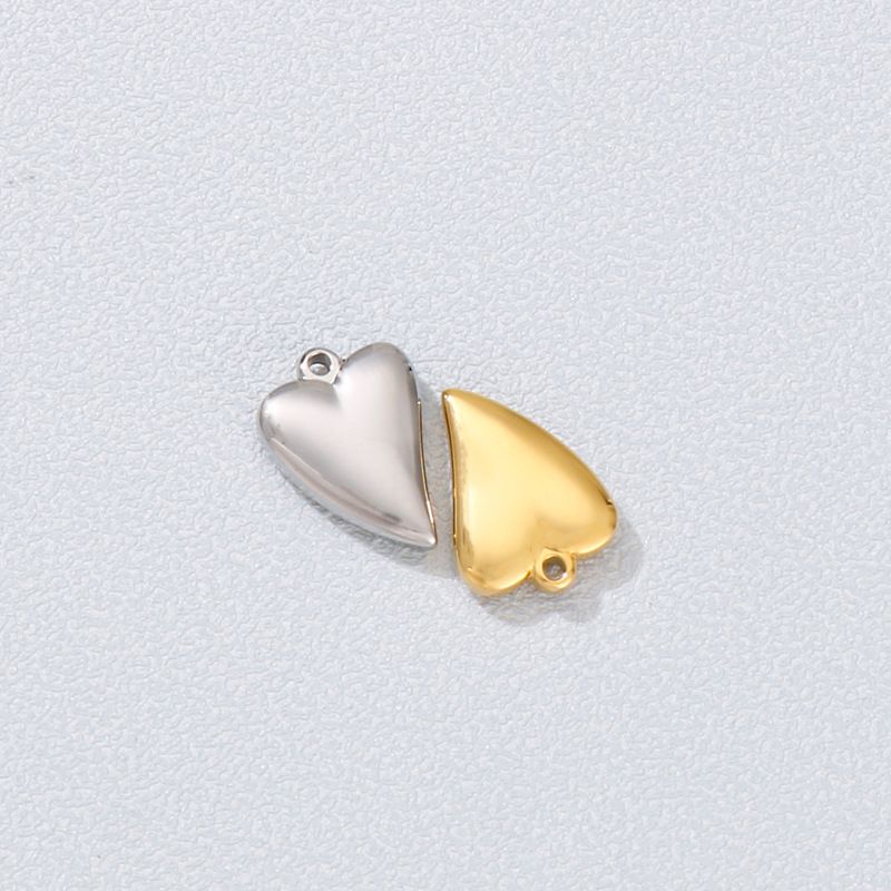 1 Piece Stainless Steel 18K Gold Plated Heart Shape Polished Pendant