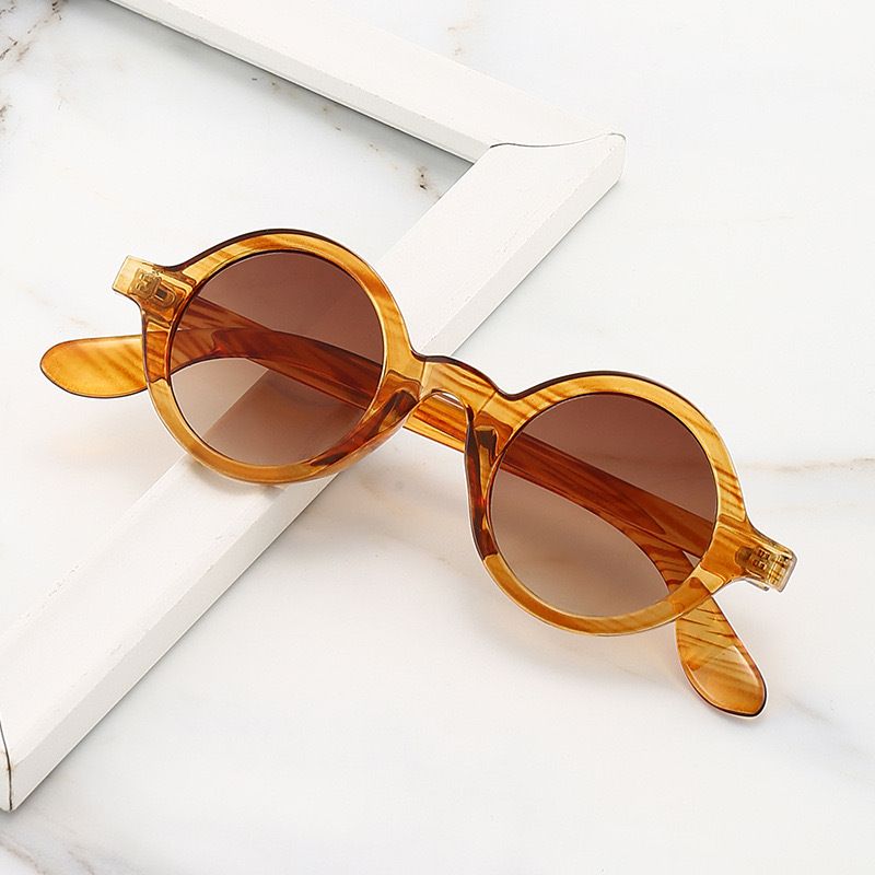Casual Simple Style Geometric Ac Round Frame Full Frame Women's Sunglasses