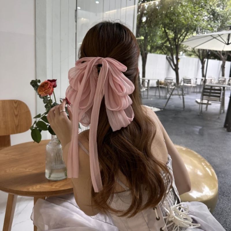 Women's Simple Style Bow Knot Cloth Hair Claws