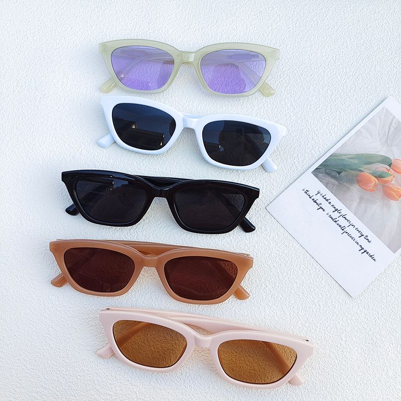 IG Style Modern Style Solid Color Pc Resin Cat Eye Full Frame Women's Sunglasses