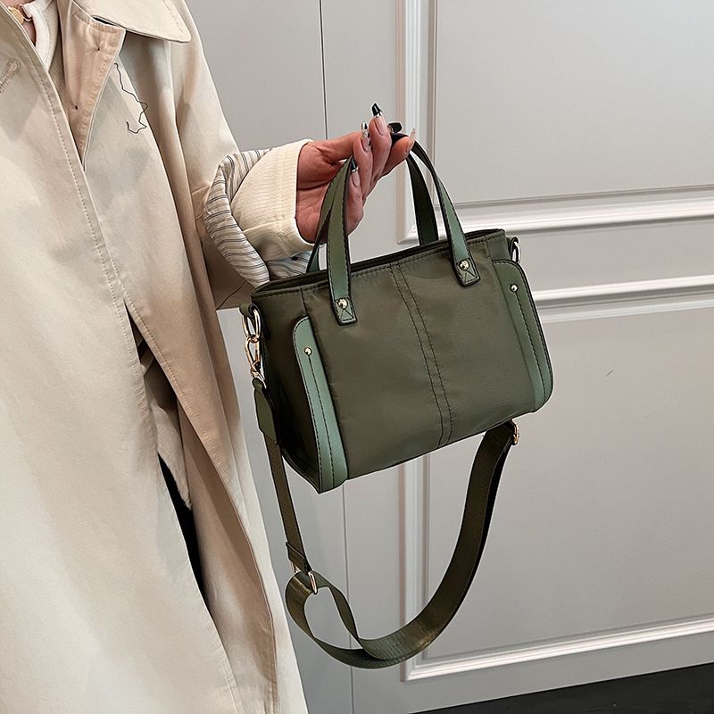 Frau Klein Oxford-Stoff Einfarbig Unternehmen Reißverschluss Handtasche
