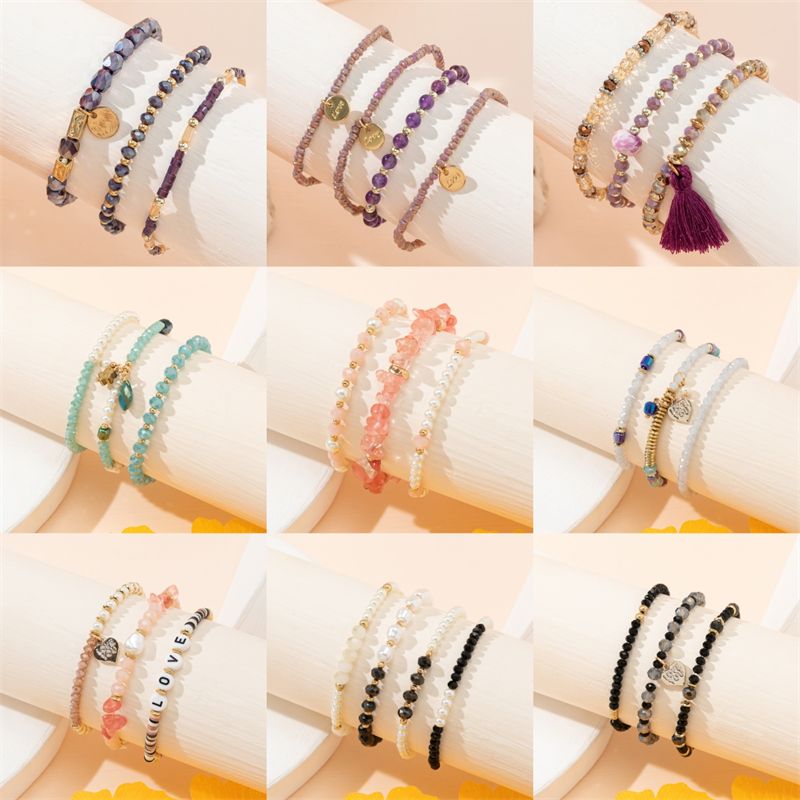 Décontractée Style Simple Géométrique Cristal Artificiel Perlé Femmes Bracelets