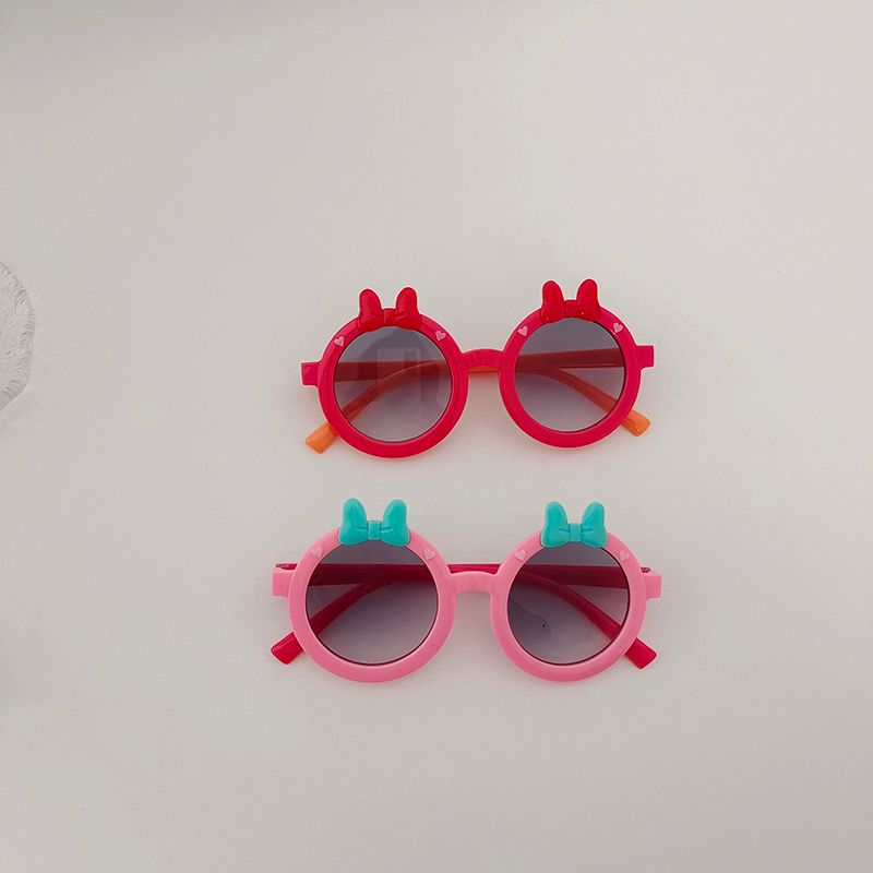 Cute Artistic Bow Knot Pc Resin Oval Frame Full Frame Kids Sunglasses
