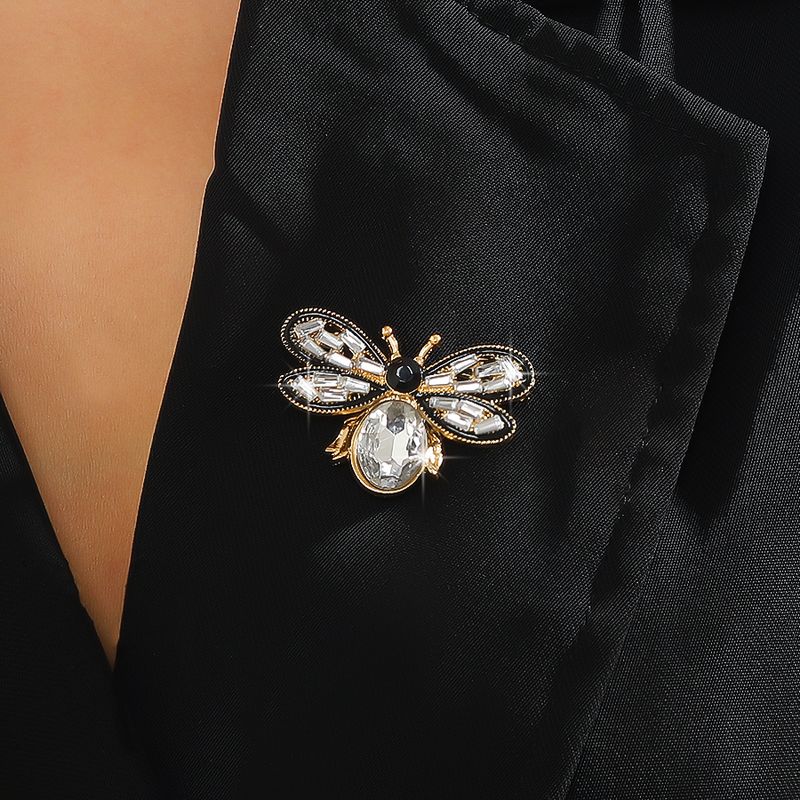 Commute Shiny Bee Alloy Inlay Artificial Rhinestones Women's Brooches
