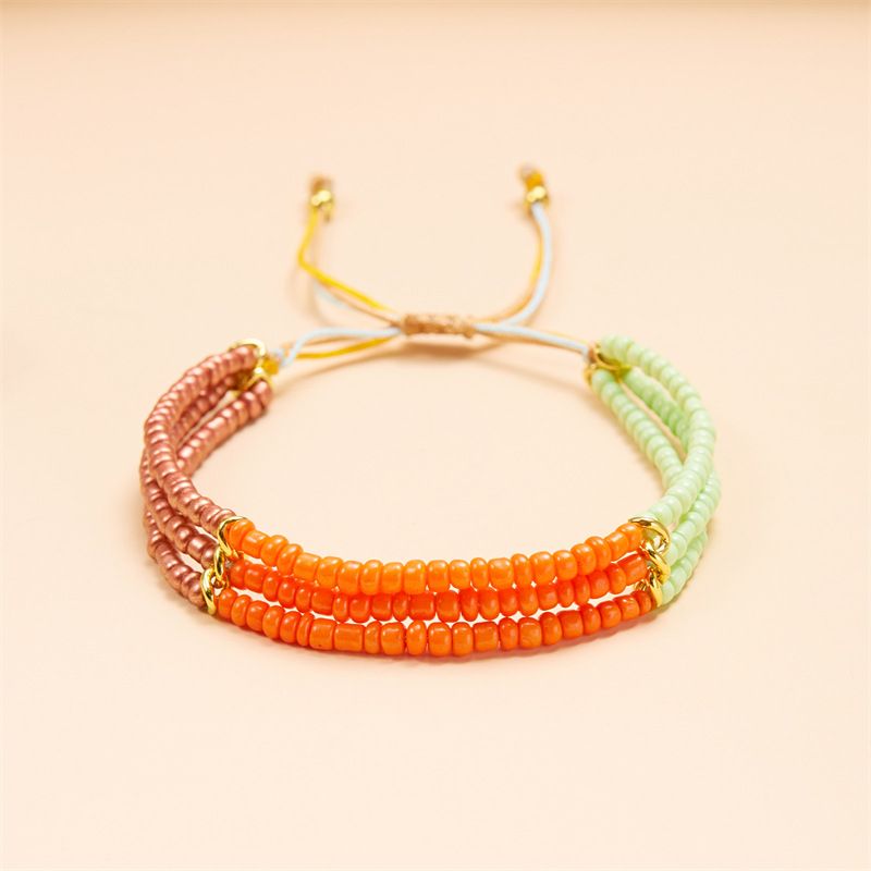 Ethnic Style Bohemian Geometric Seed Bead Rope Beaded Knitting Unisex Bracelets