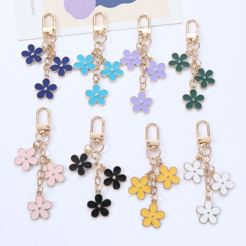 Sweet Flower Alloy Unisex Keychain